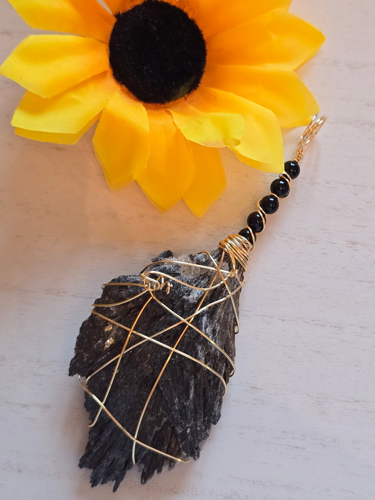 Black Kyanite Pendants