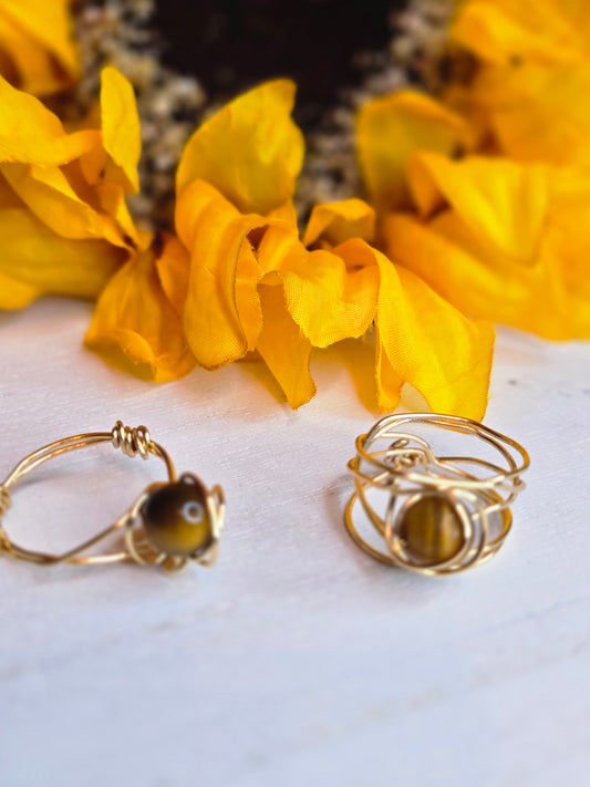 Tigers eye Rings