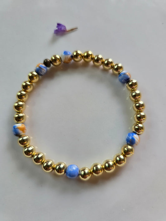 Blue porcelain bracelets