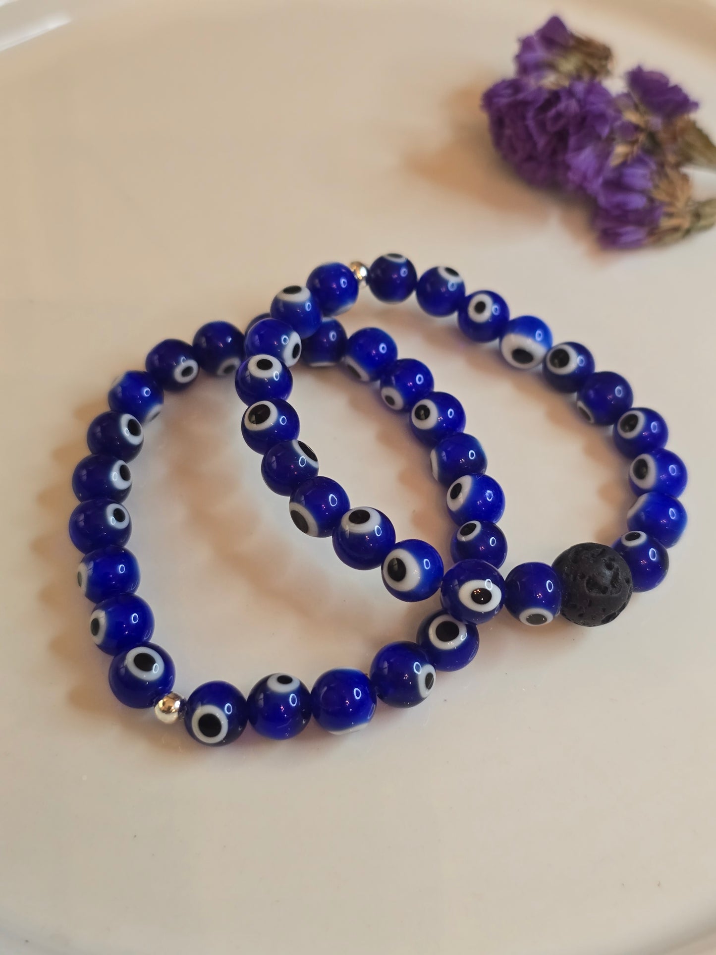 Blue evil eye bracelets