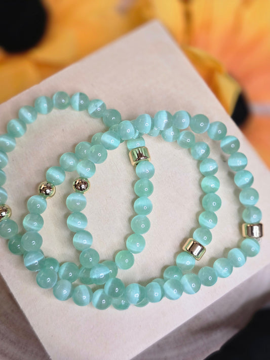 Green Selenite bracelets