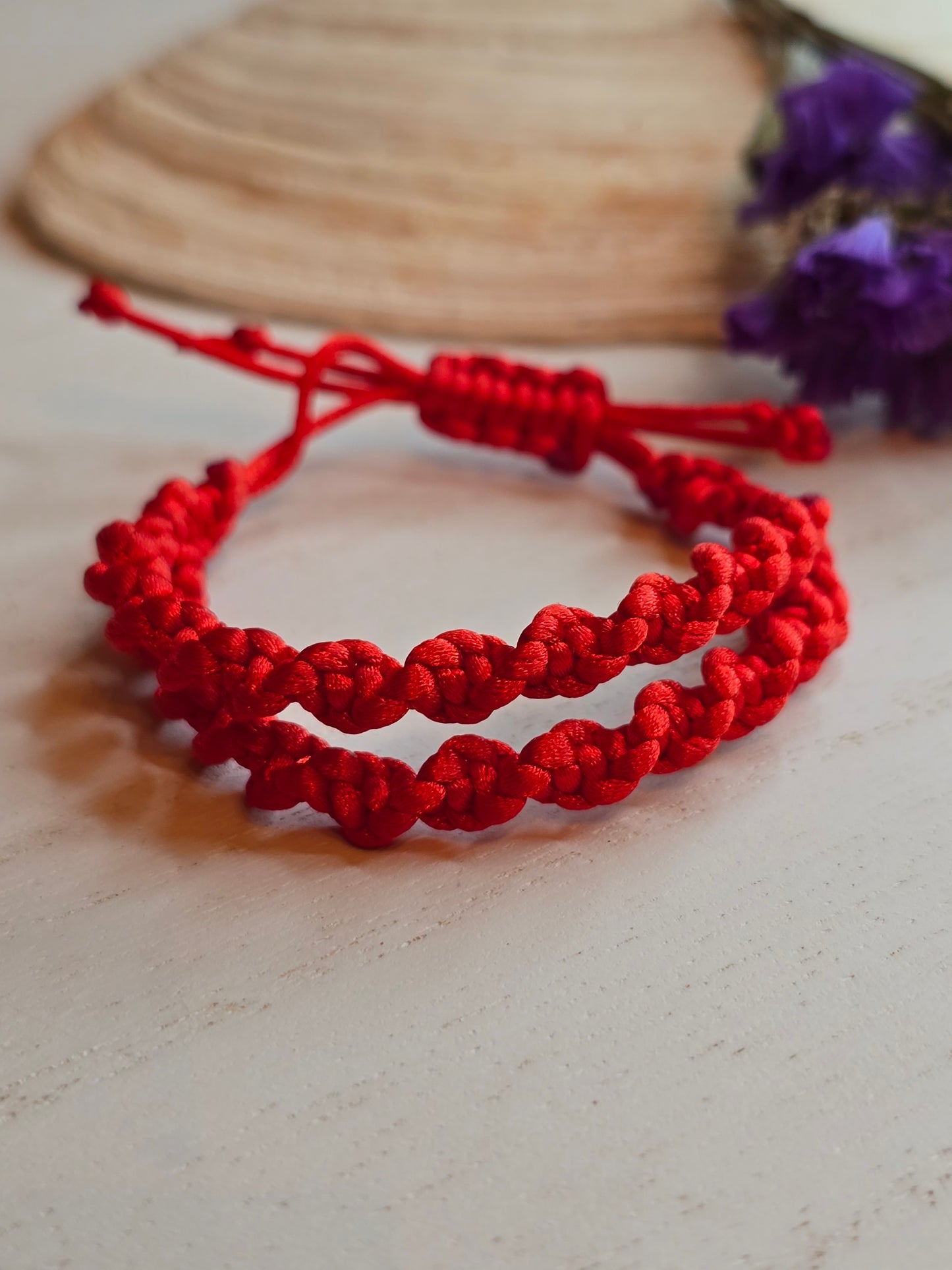 Red protective Macrame
