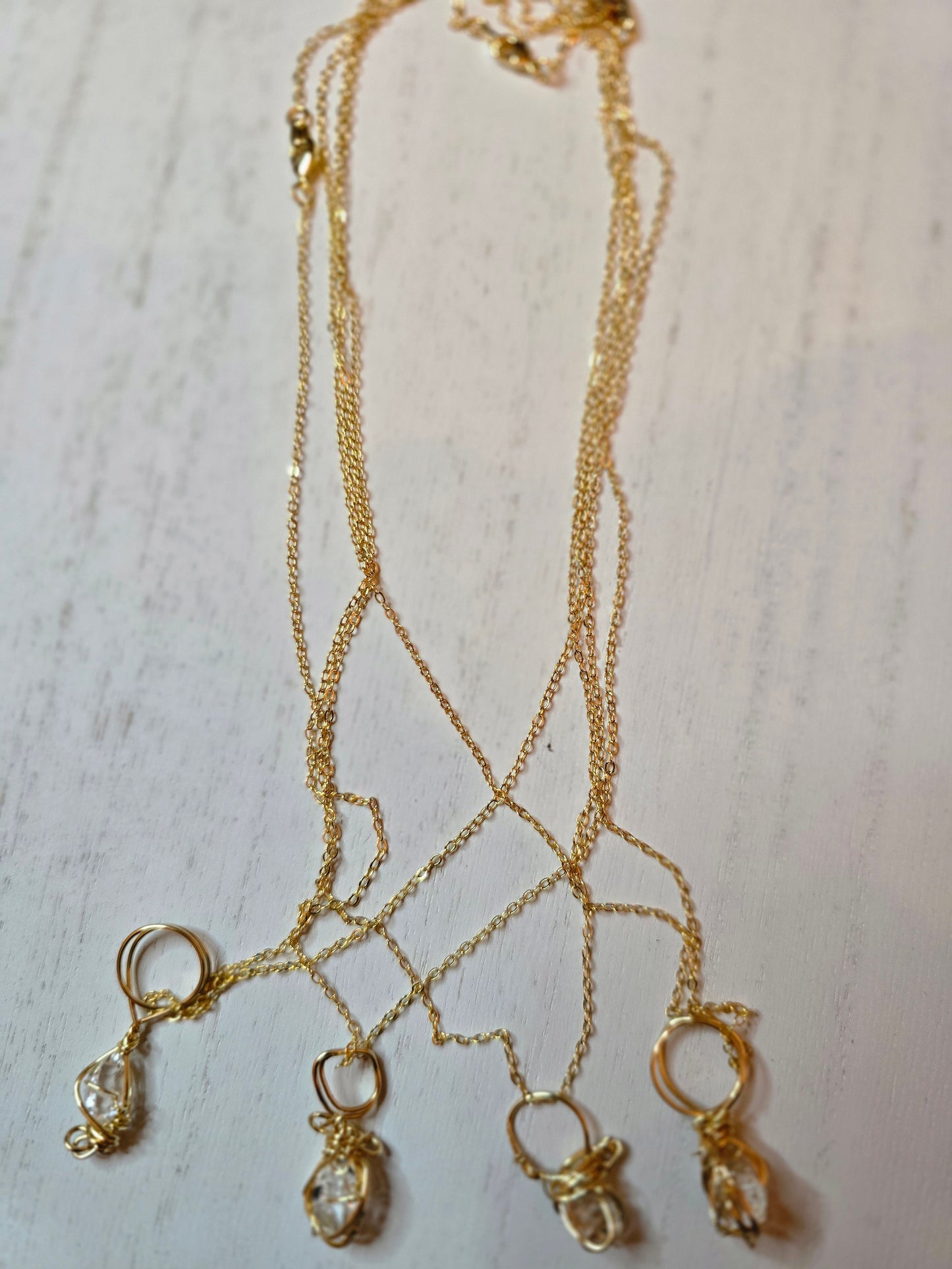 Herkimer diamond necklace
