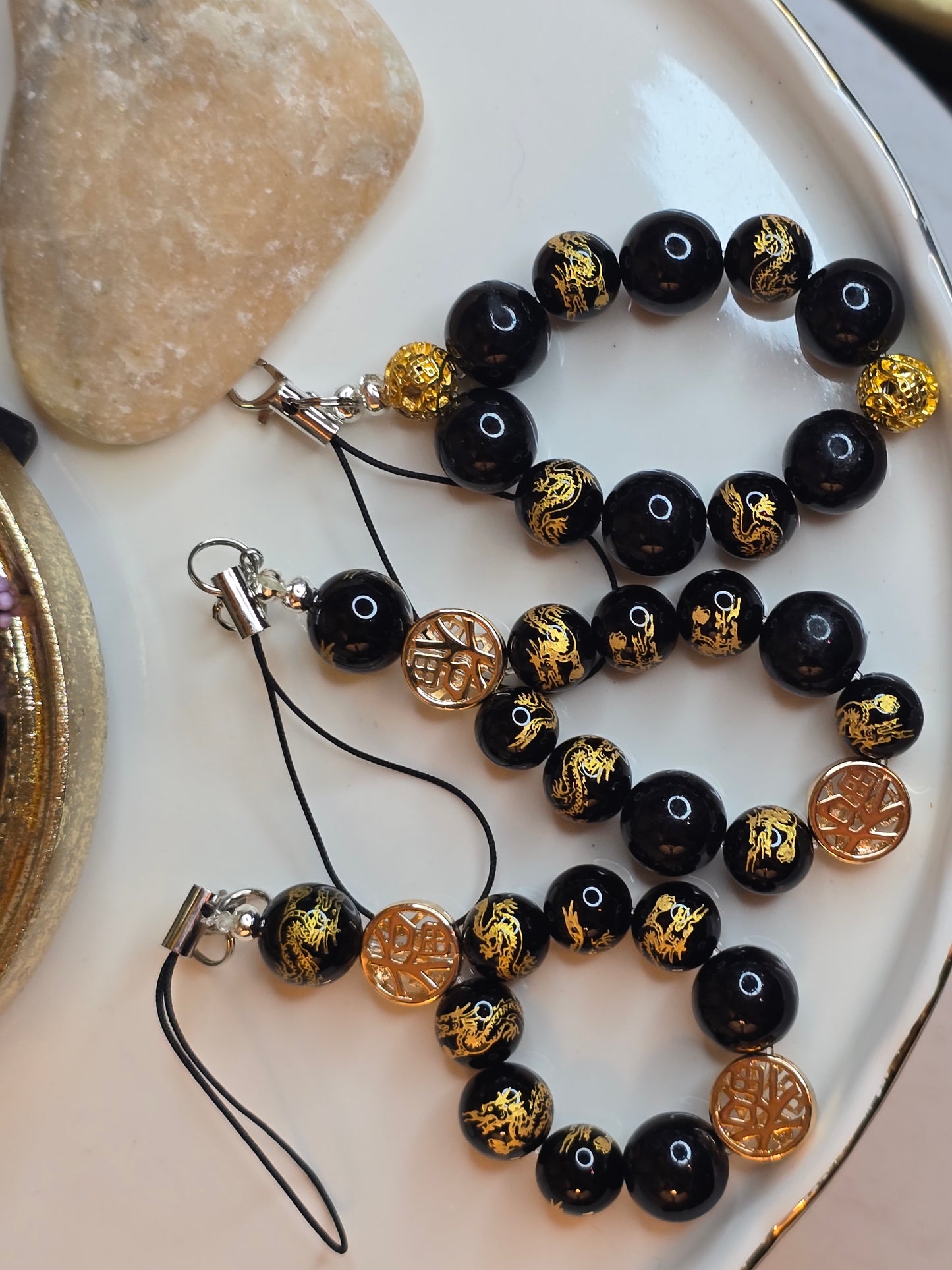 Black Obsidian charms