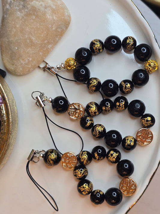 Black Obsidian charms