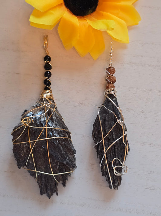 Black Kyanite Pendants